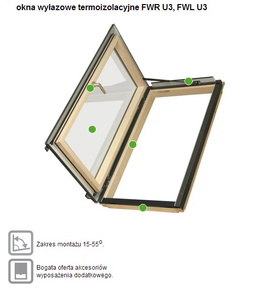 okno wyłazowe termoizolacyjne fakro fwl u3