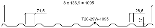 ruukki trapez t20 rysunek techniczny