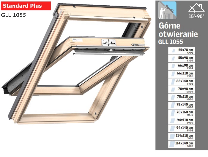 Okno dachowe velux gll 1055